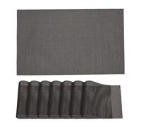 450x300mm Tavolo Tovagliette Set di 8 PVC Lavabili Tessuto Tovaglietta Marrone