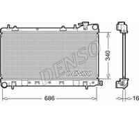 45111FA200 Radiatore Motore per SUBARU FORESTER 2.0 AWD 98"-> 02" NEW DENSO