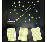 452 adesivi a forma stella che si illuminano al buio, bellissimi adesivi da parete a forma di stella camera da letto, adesivi luminosi fai te camera da letto dei bambini, decorazione del soggiorno