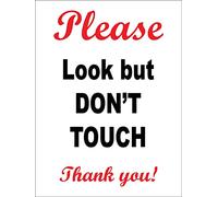 452 Segnali Di Avvertimento, Per Favore, Guarda Ma Non Toccare, Grazie Segnali Di Avvertimento Retrò Targhe In Metallo Poster,Targa Metallo Per Casa,Negozio,Proprietà Privata,20X30Cm