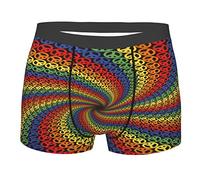 452 Uomo Slip Mutande Arcobaleno Hippy Psichedelico Spiral Peace Intimo Elastico Boxer Aderenti Boxer Aderenti M