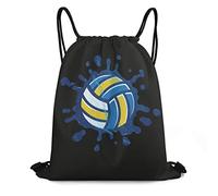 452 Zainetto Stampa Splash di Pallavolo Gym Sack Fashion Sacca Ginnastica Unisex Sacca Zaino Sportivo per Adulto Viaggi Idee Regalo,36X43Cm