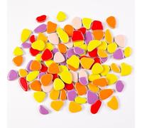 454g (1 LB) Mini Ceramic Pebbles Mosaic Tiles for DIY Crafts Art, Random Color Irregula Glazed Porcelain Ceramic Tiles for DIY Mosaic Art Craft Projects and decorations (OP586)