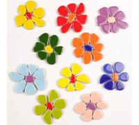 454g (1 LB) Mini Ceramic Pebbles Mosaic Tiles for DIY Crafts Art, Random Color Irregula Glazed Porcelain Ceramic Tiles for DIY Mosaic Art Craft Projects and decorations (OP900)