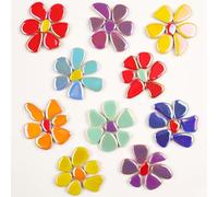 454g (1 LB) Mini Ceramic Pebbles Mosaic Tiles for DIY Crafts Art, Random Color Irregula Glazed Porcelain Ceramic Tiles for DIY Mosaic Art Craft Projects and decorations (OP900i)