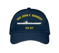 456 Baseball cap John F Kennedy CV 67 Modello di Nave Marina Militare Cappello per Esterna Casual Cappello Piatto Normale Running Baseball Cappelli Unisex