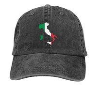456 Uomo Donna Tappo Sportivo Mappa del Terreno Dell'Italia Cappellino Visiera Cotone Cappellini da Baseball Regolabile Visiera Baseball Cappellino per Alpinismo Pesca Estivo