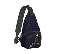 456 Zainetto Piccolo Modello Tie Dye Peace Love Sign Zaino Monospalla Pratica Borsa Petto Tattico Militare Multiuso Zaino A Monospalla Per Donna,Ciclismo,Alpinismo