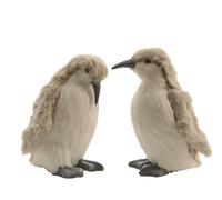 456427 Pinguino Di Schiuma Peluche 33 Cm Bianco / Marrone