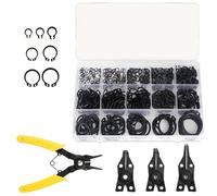 456pcs Assortimento di anello di fissaggio C-clip esterno con pinza a molla M3 a M25 Kit di anelli a scatto M25 per alberi, cuscinetti e parti meccaniche