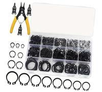 456pcs Assortimento di clip C esterno con pinza per utensili a molla - Anelli di fissaggio M3 a M25 per automobili, alberi meccanici e montaggio del cuscinetto
