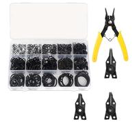 456pcs set di anelli di fissaggio C-clip con pinze kit di anelli a scatto esterno da M3 a M25 per assi, cuscinetti, parti automobilistiche e manutenzione dei macchinari