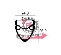 457.305620160 CERCHIO 26X175 DOPPIA CAMERA NERO