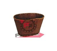 457.307800365 CESTINO ANTERIORE OVALE MARRONE FERRO/PVC 34X24X22