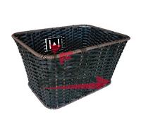 457.307800655 CESTINO ANTERIORE MARRONE/NERO FERRO/PVC RETTANGOLARE 37X29X23