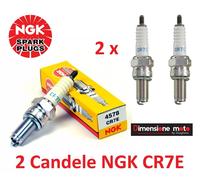 4578 - 2 Candele d'accensione NGK CR7E per YAMAHA T-Max 500 dal 2001 >2003