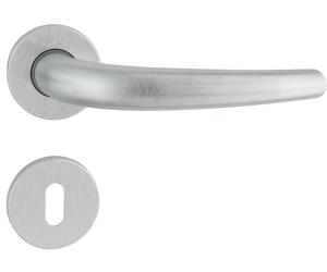 45816 MANIGLIA TORINO CON ROSETTA CROMO SATINATA