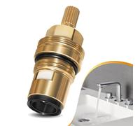 45882000 Valvola Stelo per Rubinetti Standard, Nucleo in Ottone con Arresto a 90 Gradi, Riparazione Miscelatore Caldo Freddo per Cucina Bagno