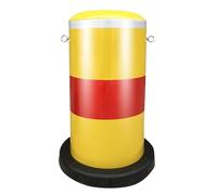 45cm Dissuasori di Parcheggio Guardrail per Vialetto, Dissuasore di Sicurezza, Dissuasori in Metallo con Nastro Riflettente e Anelli Sospesi(Red Yellow)