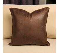 45CM PU Copricuscino Similpelle Fodera per Cuscino Divano Letto Federa Rétro