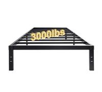 45MinST Struttura per letto con piattaforma rinforzata, 35,5 cm, resistente, facile da montare, doghe in acciaio, senza rumori, senza bisogno di molle contenitive, per letto matrimoniale, king size