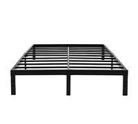 45MinST Struttura per letto con piattaforma rinforzata, 35,5 cm, resistente, facile da montare, doghe in acciaio, senza rumore, senza bisogno di molle a cassone, completa