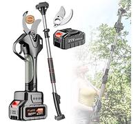 45mm Cesoie elettriche senza fili VUSNPL Forbici da potatura Potatore elettrico per Giardinaggio,21V 4500mAh batteria Forbice da potatura senza/con asta di prolunga,8-12h di lavoro