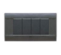 45P04GN - PLACCA SABBIATA IN TECNOPOLIMERO COLOR GRIGIO NOIR 4 M