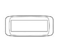 45PB06BB - PLACCA IN TECNOPOLIMERO COLOR BIANCO BANQUISE 6 MODUL