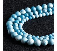 45pcs 8mm Naturale Larimar Perline rotonde pietre preziose perline sciolte per la creazione di gioielli con cristallo Stretch Cord ZW-A-1858