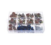 45pcs Wh148 Dual Gang Stereo 6pin Potentiometer kit 1k 5k 10k 20k 50k 100k 250k 500k 1M with knobs Single Shaft Nuts+BOX CZAOINCU