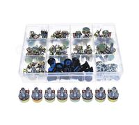 45Pcs WH148 Single Potentiometer Kit B1K/5K/10K/20K/50K/100K/500K/1M with knobs Single Shaft Nuts potentiometer set +BOX BIANMTSW
