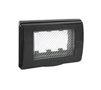 Placca Stagna per Serie Ave Sistama 45 con coperchio IP55 3 Moduli Grigio 45SP43GM