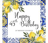 45th Birthday Guestbook: Positano and Amalfi Coast Themed - Mediterranean Style