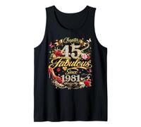 45th Birthday Queen Chapter 45 Fabulous Since 1981 Women Canotta