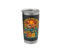 45th Birthday Retro Sloth Tropical Vintage 1981 45 Years Old Bicchiere termico in acciaio inox doppia parete