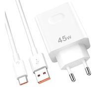 45W Caricabatterie per Super-Charge per HONOR X8d 600 400 Lite Magic 6 Lite 90Lite 200Lite X8a X8b,Cavo di ricarica USB C Adattatore di alimentazione per HONOR Magic 6 5 4 Lite Pro per HONOR 90 70Lite