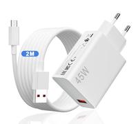 45W Caricatore con Cavo USB C 2M per Redmi Note 17 15 Pro 5G 14 13 12 | Caricabatterie rapido Adattatore per Turbo-Charge Cavo USB Type-C per Redmi 17 15C 14C 13C Note 14 13 12 Pro per POCO X7 M6
