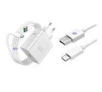 45W Caricatore con Cavo USB Type C per Realme 14 Pro P3 14T 14 13 12 C75 C61 C63 Ricarica Rapida per SuperVooc Caricatore e Cavo USB C 1M+2M per OPPO A6 Pro Find X9 Reno 14 per OnePlus 15 13 Nord 5 4