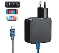 45W Caricatore per Switch/Steam Deck, 45W 2 Ore di Ricarica Rapida Caricatore per Switch OLED/Switch Lite/Steam Deck/Switch Dock/Switch Controllore con 5.9FT/1.8M Cavo(Supporta la Modalità TV)