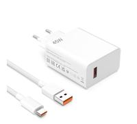 45W Caricatore Rapido per Xiaomi Redmi Note 15 14 Pro 5G Poco X7 M7Pro M6 Mi Pad 8 7 6 Redmi K80Pro, Turbo Charging per Xiaomi 13 Lite 13T 12T 12 11T 10T Cavo 6A Type C Cable 1M
