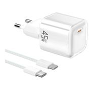 45W Caricatore USB C Caricabatterie：GAN PD3.0 Alimentatore USB C Rapido Compatto