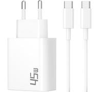 45W Caricatore USB C per Google Pixel 10/9 Pro XL Fold 8/8a/7/7a/6/6a, Macbook, iPhone 17/Air/16/15 Pro Max, Samsung S25 S24 S24 Ultra, Caricabatterie GaN USBC + 2M Cavo Rapido PD Tipo C Alimentator