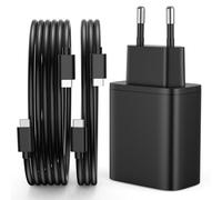 45W Caricatore USB C Rapido per Samsung Galaxy S25/S24/S23/S22/S21, per iPhone 17/16/15 Ricarica Rapida Tipo C Caricabatterie Veloce Spinotto USBC Presa Carica Spina Alimentatore Fast Charger Type C