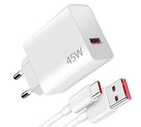 45W Rapido Caricatore USB con Cavo USB C 1M per XiaoMi Redmi Note 14 Pro 5G POCO X7 Redmi Note 15 5G,Caricabatterie Ricarica rapida per XiaoMi POCO Pad M6 X5 X3 Mi 10T Lite Note 15 13 14 12S Mi 11