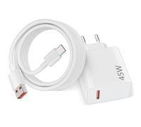 45W Rapido Caricatore USB con Cavo USB C 2M per XiaoMi Redmi Note 15 14 Pro 5G POCO X7,Caricabatterie Ricarica Rapida per XiaoMi POCO Pad M6 X5 X3 Mi 10T Lite Note 13 14 12S Mi 11 Lite Redmi Pad