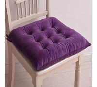 45x45cm Outdoor Seat Cushion with Ties Washable Soft Breathable Garden Chair Pad Non-Slip Thick Patio Cushion Purple Ideal for Patio Furniture And Relaxation