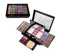 46 Colori Palette di Ombretti per Trucco, Lunga Durata Eyeshadow Corredo di Trucco Tavolozza, Trucchi Tutto in Uno Tavolozza Valigetta con Ombretto, Blush Polvere, Fondotinta e Lucidalabbra
