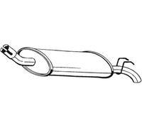 71 CV SILENZIATORE POSTERIORE PER RENAULT Super 5 B/C40 1.4 KW 52 CV 71