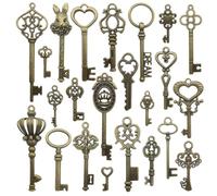 46 Pezzi Chiavi Antiche, Chiavi Vintage, Chiavi Vintage Ciondoli, Chiave Bronzo, Ciondolo a Forma Di Chiave Rustica, Per Bricolage Decorazione Accessori, Pendenti Che Fanno, Decorazione Matrimonio